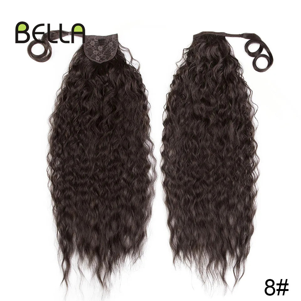 Bella Curly Synthetic Hair Ponytail Extensions Long Curly