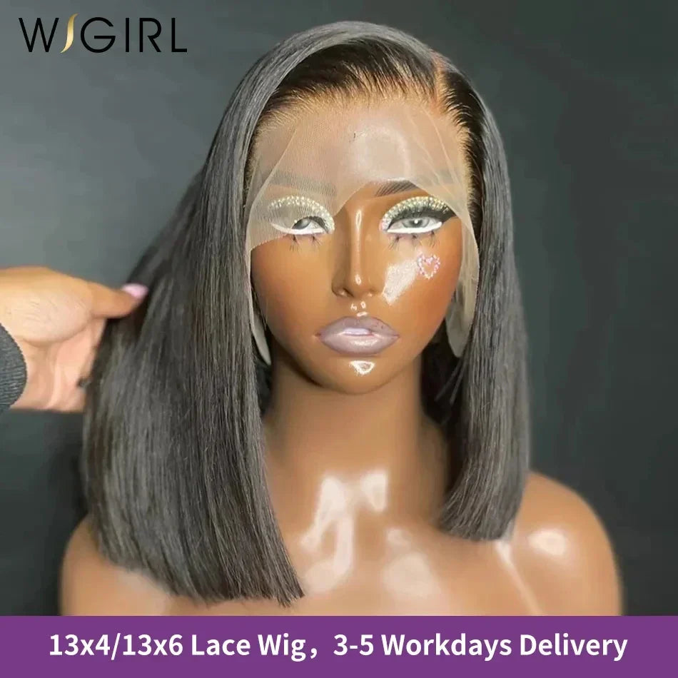 Straight Lace Frontal Bob Wig Pre Plucked