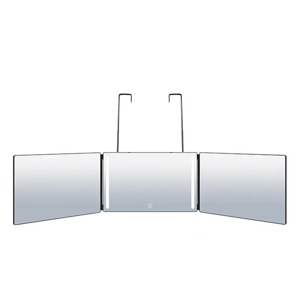 Way Mirror With Lights Cosmetic Mirror Trifold Hair