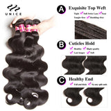 Unice Body Wave Brazilian Virgin Hair Bundles Natural