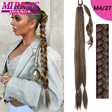 Long Diy Braided Ponytail Extension With Hair Tie