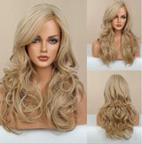 Charmsource Blonde Wavy Wig With Bangs Party Dresses