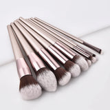 Champagne Makeup Brushes For Cosmetic Foundation