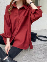 Korean Style Blouses Long Sleeve Clothes Office Autumn