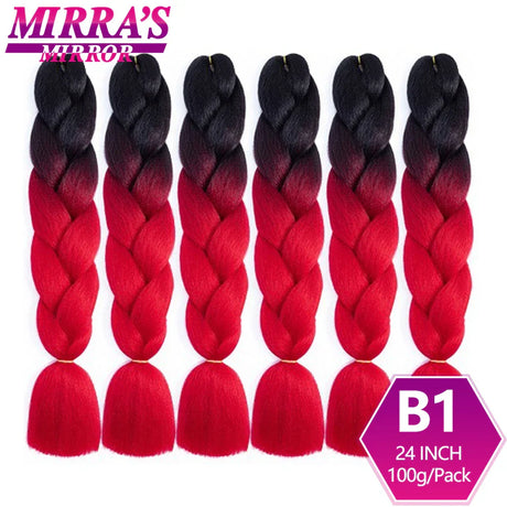 Jumbo Ombre Braids - Black, Brown, Blue, Pink