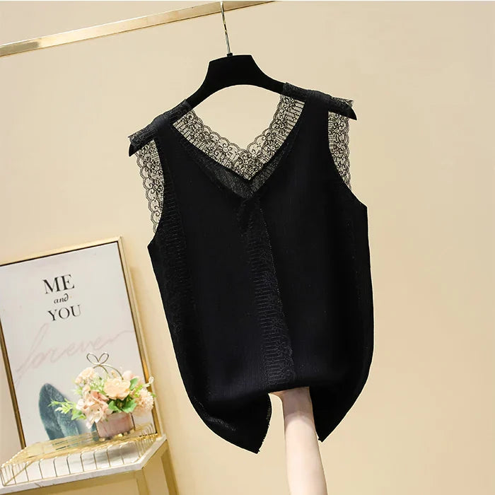 Women Knitted Vest Top New Summer