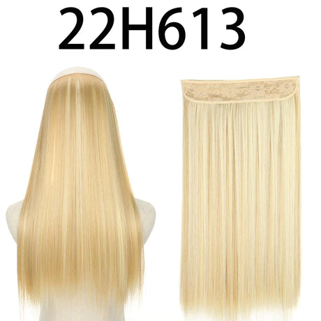 Hair Extensions No Clips Synthetic Fake Hair Ombre