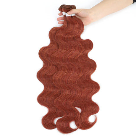 White Body Wave Hair Bundles Synthetic Natural Weave