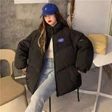 New Winter Down Cotton Jacket Women Solid Thick