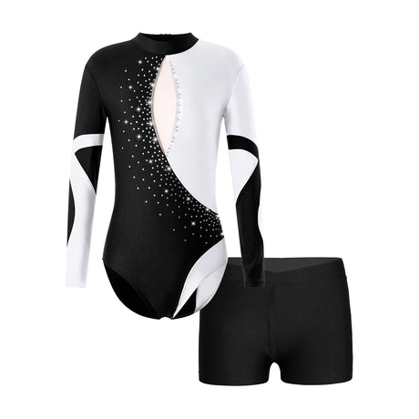 Kids Girls Ballet Gymnastic Leotard Skating Performance Costume