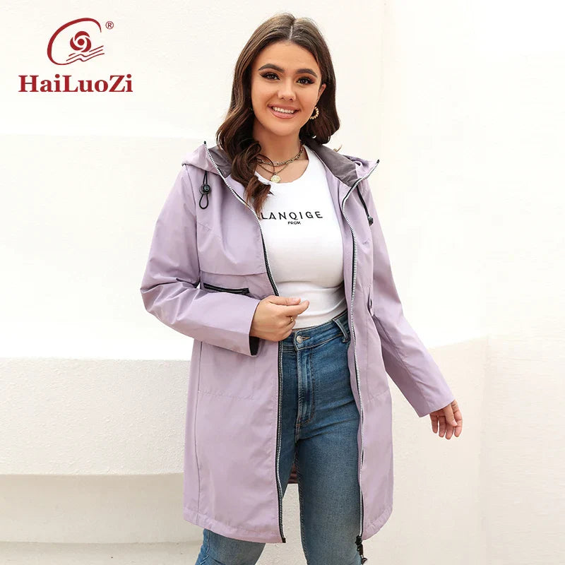 Hailuozi Women' Trench Coat Jacket For Women Spring