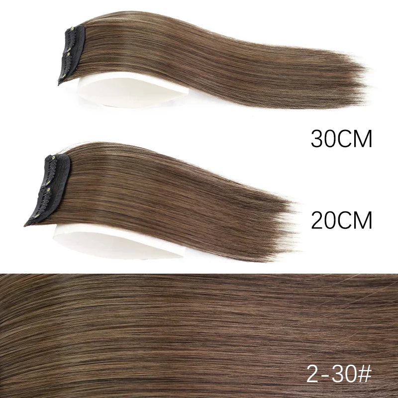 Azqueen Synthetic Cm/Cm Invisible Straight Pads Clip In