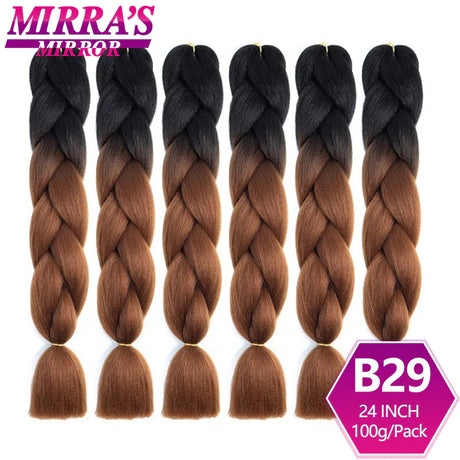 Jumbo Ombre Braids - Black, Brown, Blue, Pink