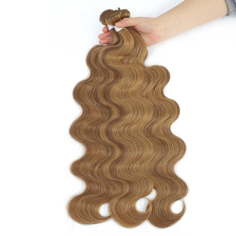 Colorful Body Wave Hair Bundles Piano Blonde Natural