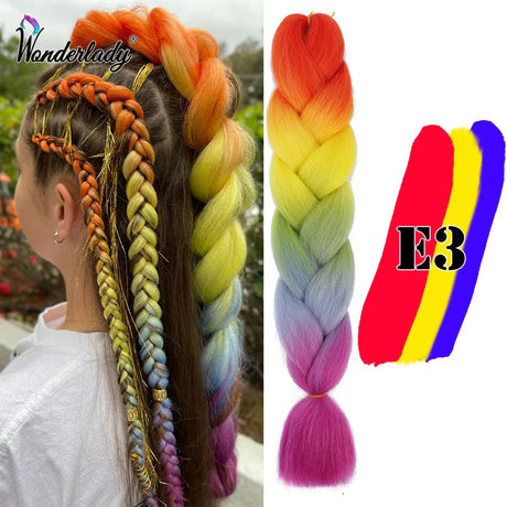 Wonderlady Color Long Colored Braiding Hair Jumbo Braids