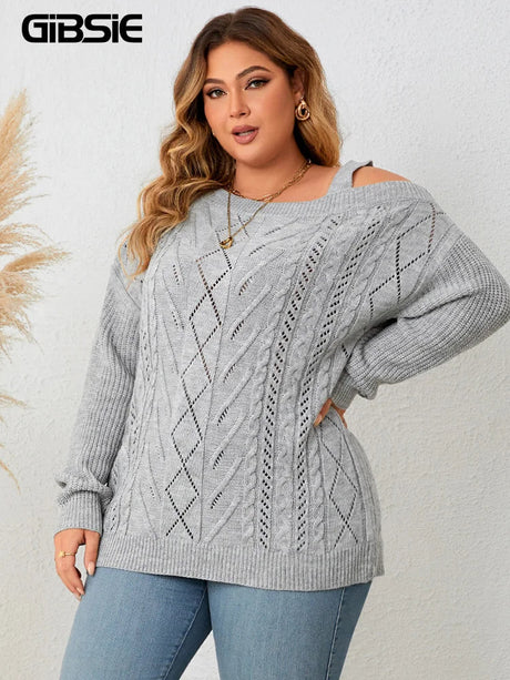 Gibsie Off Shoulder Long Sleeve Sweaters Women New