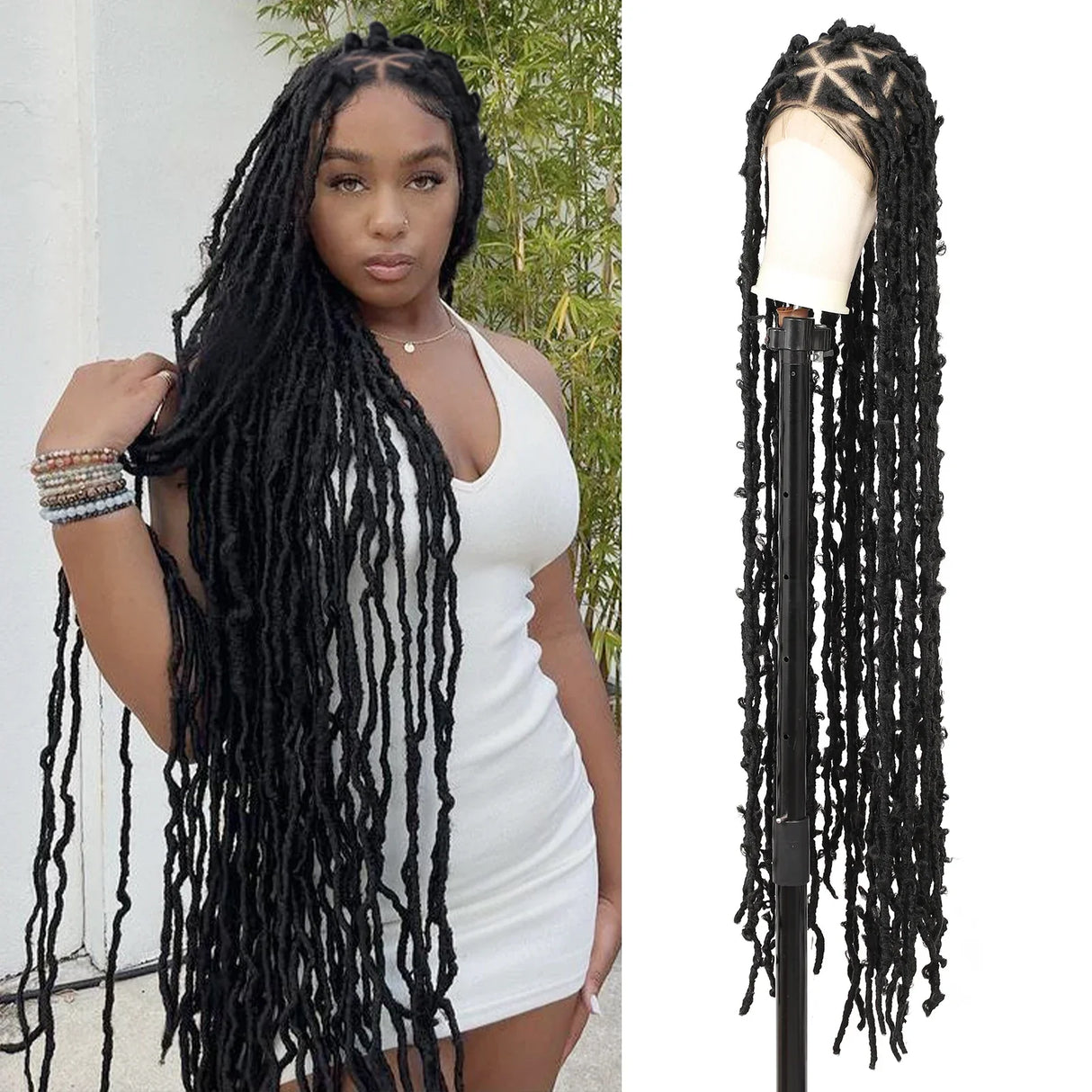 Kaylss Full Double Lace Knotless Locs Braided