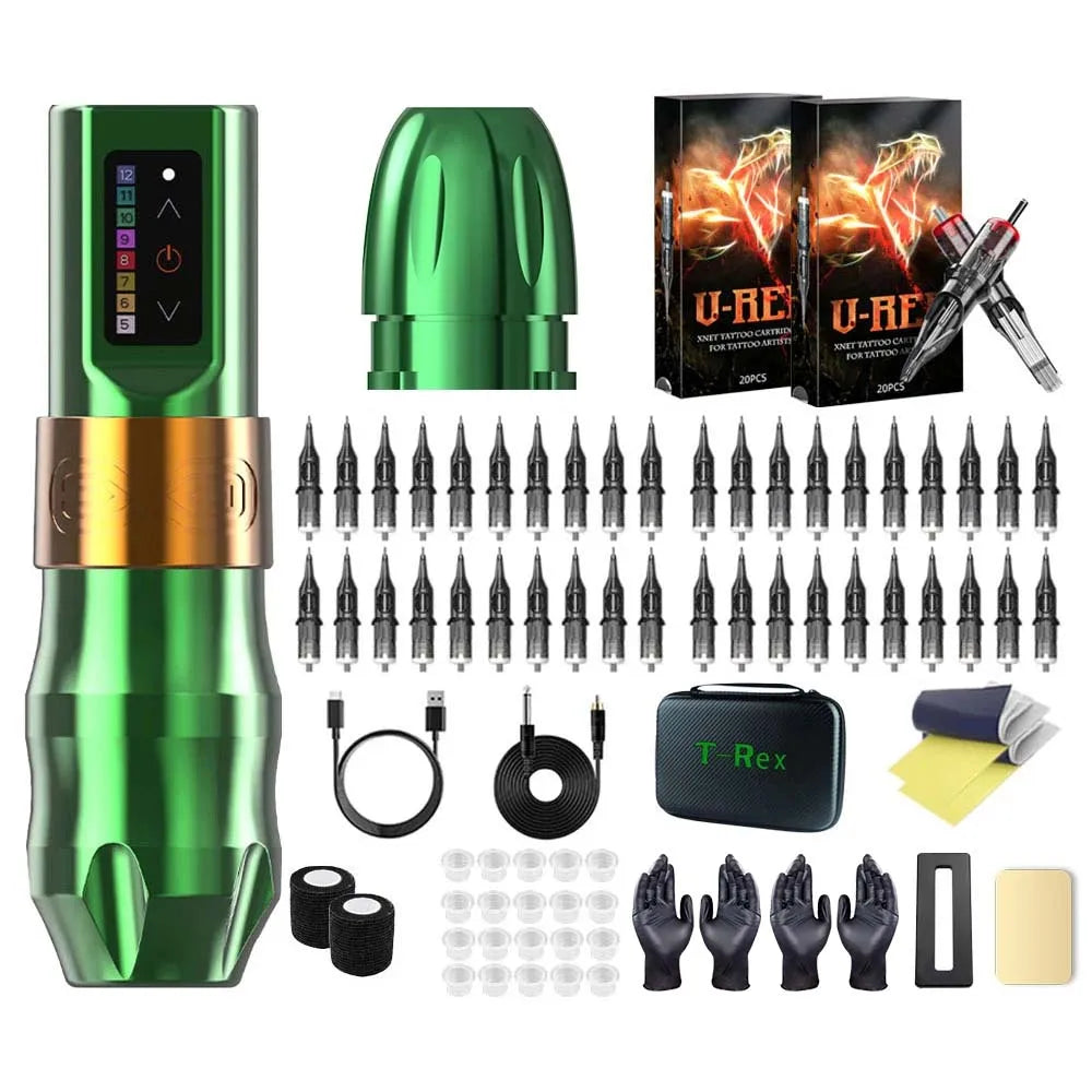 T-Rex Professional Wireless Tattoo Pen Machine Kit Powerful