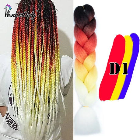 Wonderlady Color Long Colored Braiding Hair Jumbo Braids