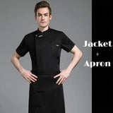 Unisex Chef Jacket Short/Long Sleeve Men Women Crossover