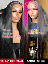 Brazilian 13X6 Transparent Bone Straight Lace Frontal Wig