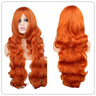 Women Synthetic Hair Red Pink Blue Orange Curly