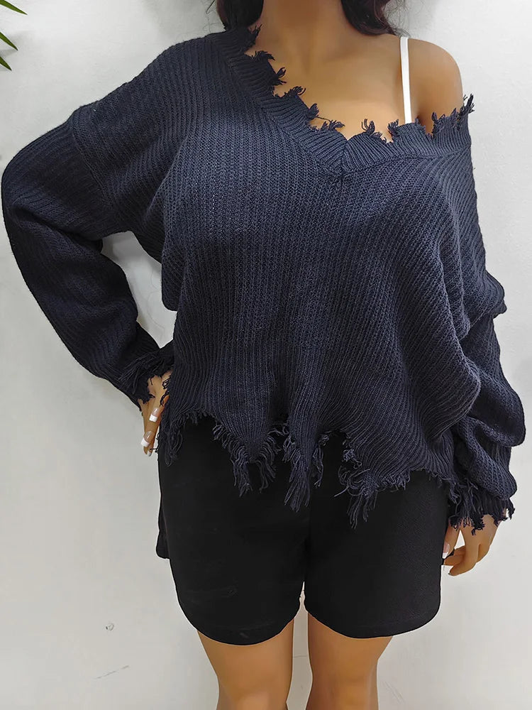 Gibsie Drop Shoulder Womens Sweaters Fall Winter V