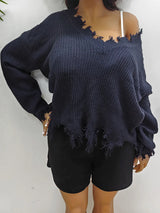 Gibsie Drop Shoulder Womens Sweaters Fall Winter V