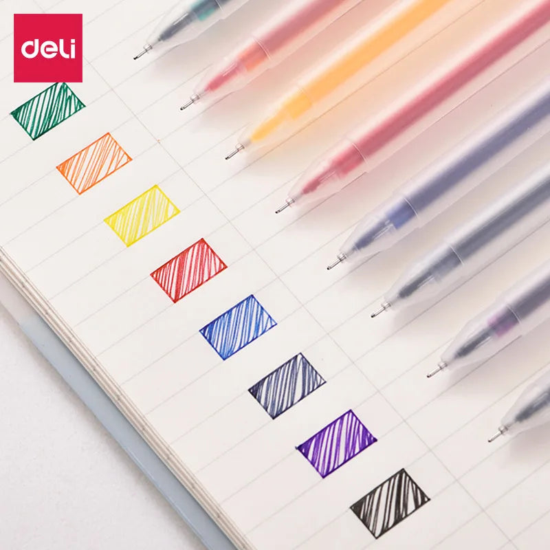Deli Colored Gel Pen Ballpoint Pen Waterproof