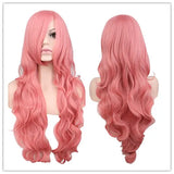 Women Synthetic Hair Red Pink Blue Orange Curly