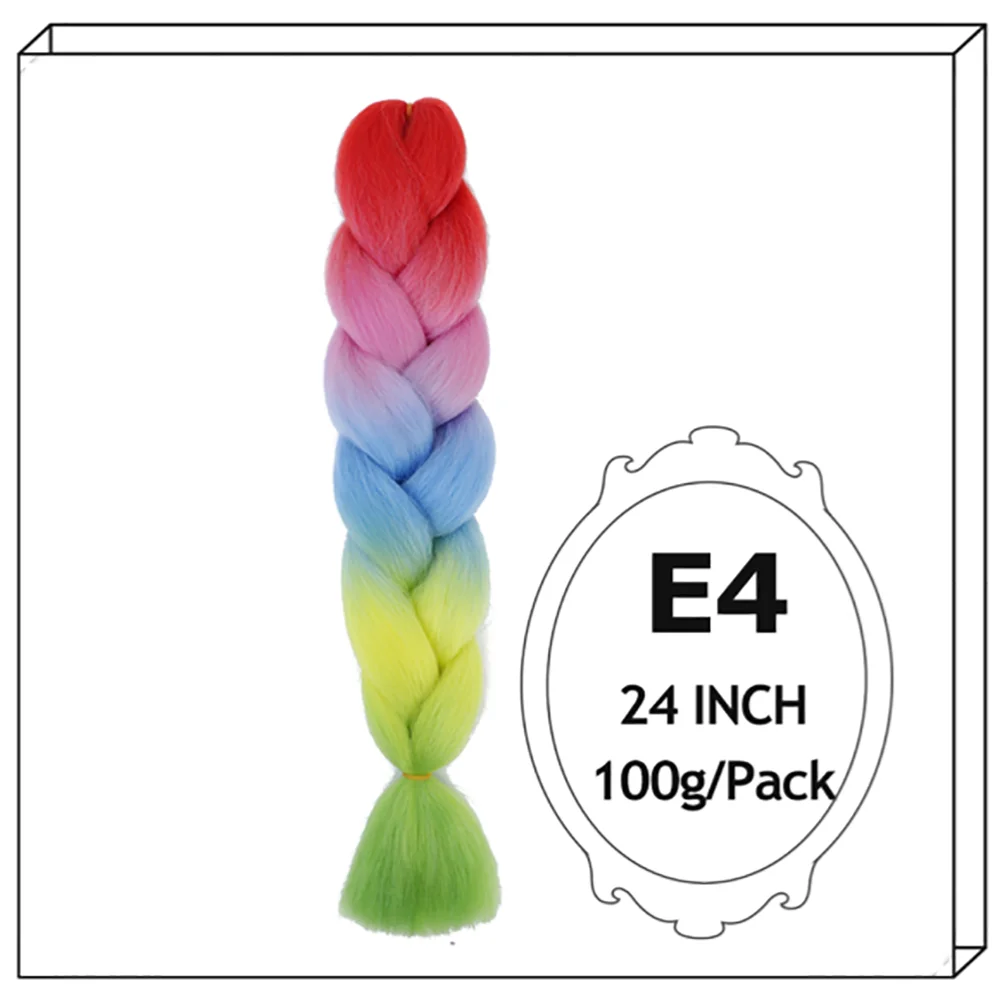 Synthetic Long Jumbo Ombre Braiding Hair For Women