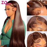 Chocolate Brown Straight X Hd Lace Front Human