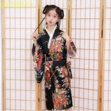 Cute Girl, Japanese Ethnic Style Kimono And Dance