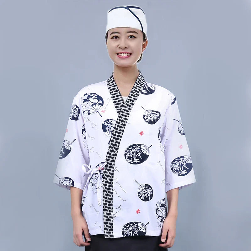 Japan Cuisine Men' Chef Costume Customizable Logo Summer