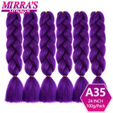 Jumbo Ombre Braids - Black, Brown, Blue, Pink