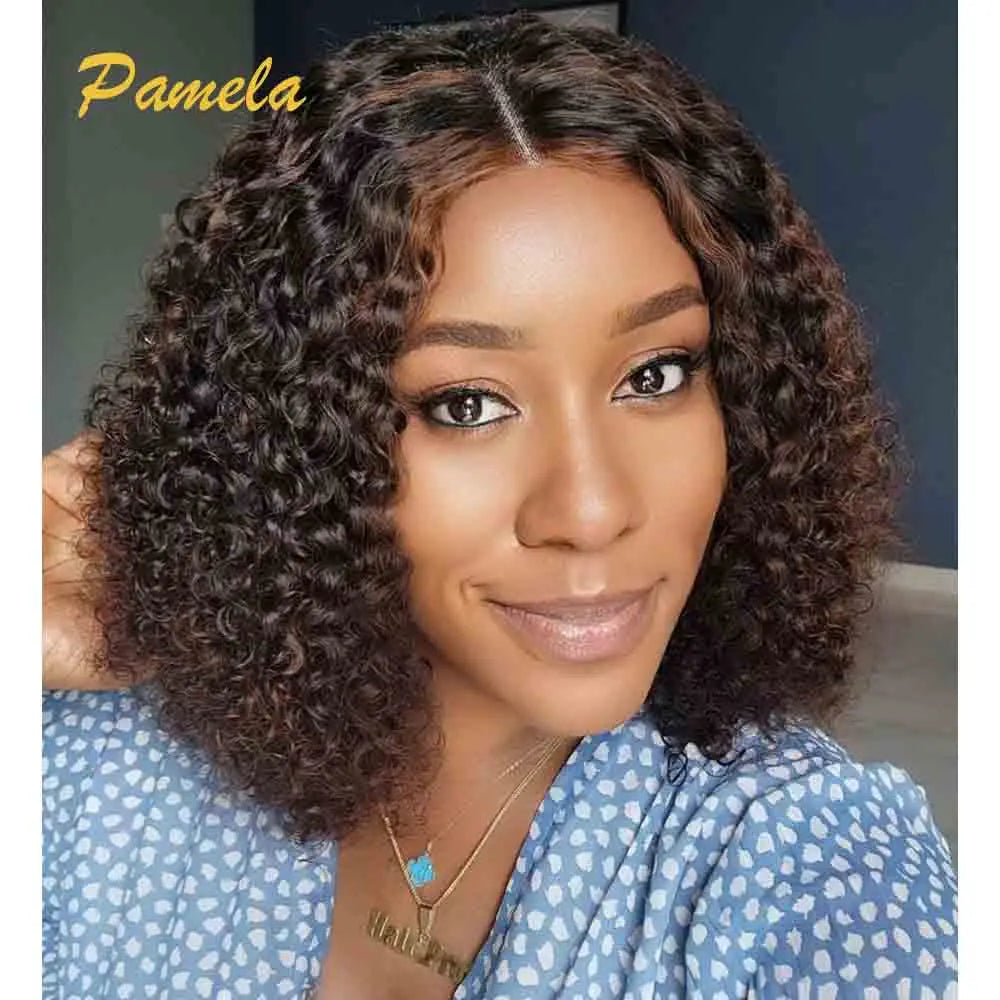 Highlight Blonde Short Bob Glueless Wig Human Hair