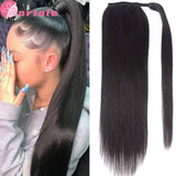 Straight Ponytail Human Hair - Inches Machine Made