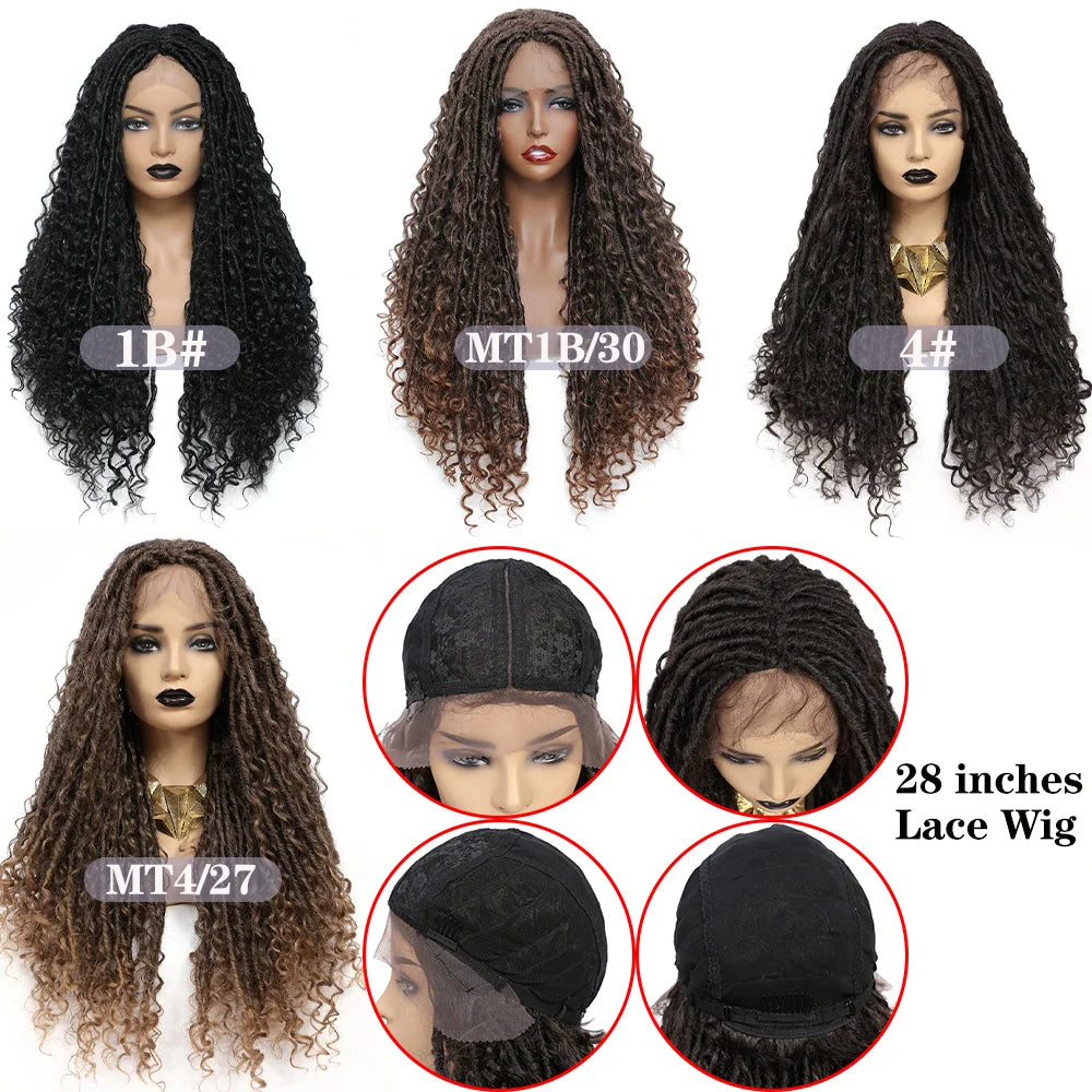 Tress Goddess Faux Locs Wigs Long Braided Lace