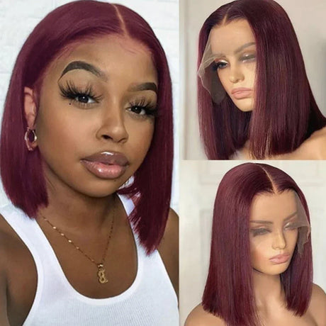 Brown Short Bob Wigs Human Hair X Hd