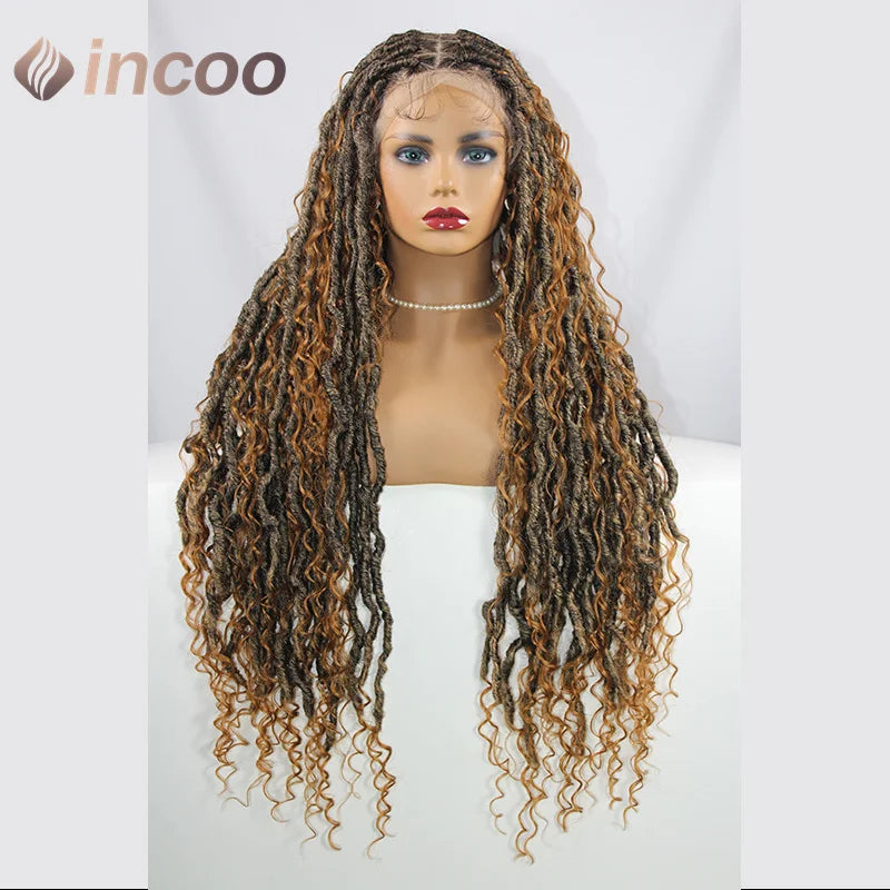 Butterfly Loc Dark Ginger Full Lace Front Braided