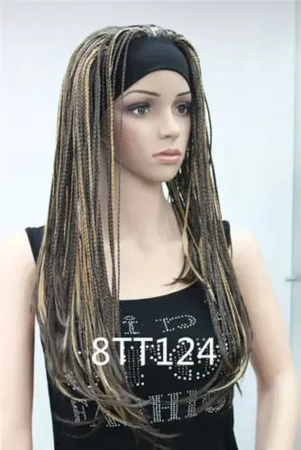 8-Color Long Straight Headband Braided Wig for Women