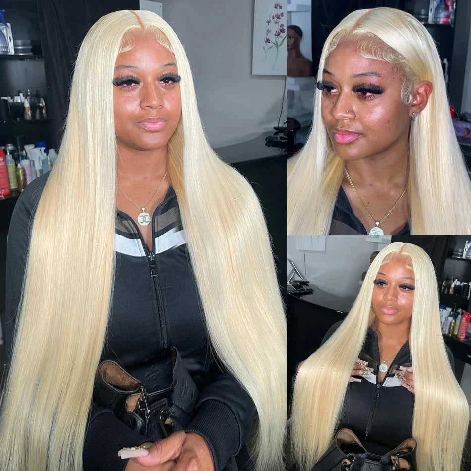 Hd Transparent Blonde Straight X Lace Frontal Wig