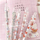Floral Gel Pens Transparent Black