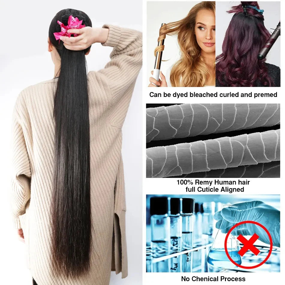 Wigirl Bone Straight Human Hair Weave Bundle Brazilian