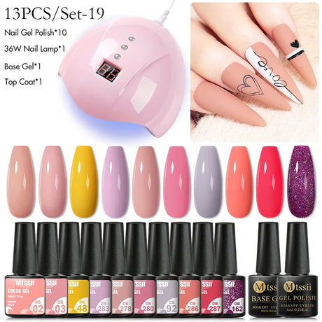 Gel Nail Polish Set With W