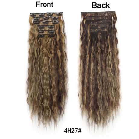 Long Curl Wave Clip In Hair Extensions Pcs/Set