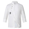 Men Women Chef Uniform Stand Collar Single-Breasted Pocket