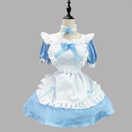 Anime Cute Heart Lolita Maid Cosplay Costume Colors