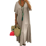 Soft Chic Big Hem Beach Maxi Dress Lady