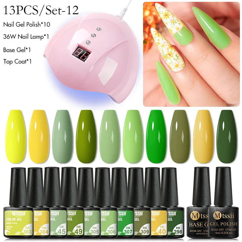 Gel Nail Polish Set With W